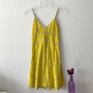 Cute Yellow and Silver Sundress